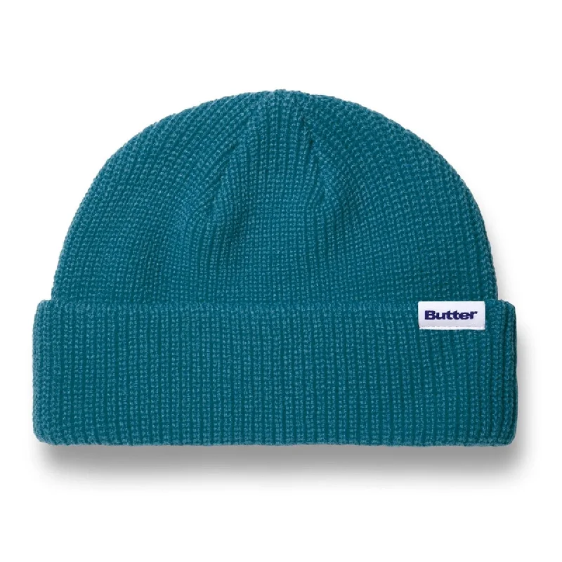 Neon graphic cap for eye-catching night runs -Butter Goods - Wharfie Beanie Teal