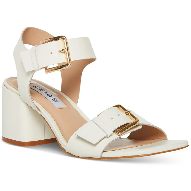 Ladies shoes for festivals shine vibrantly -Steve Madden Womens ADALENA Leather Block Heel Pumps