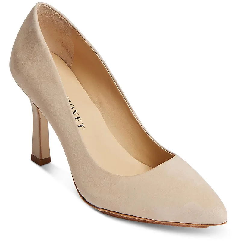 Ladies shoes with kitten heels feel dainty -Salone Monet Womens Anita Nubuck Pointed Toe Pumps