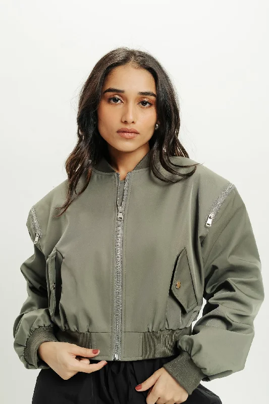 Team Jackets for Group Identity -Zip With Me Bomber Jacket