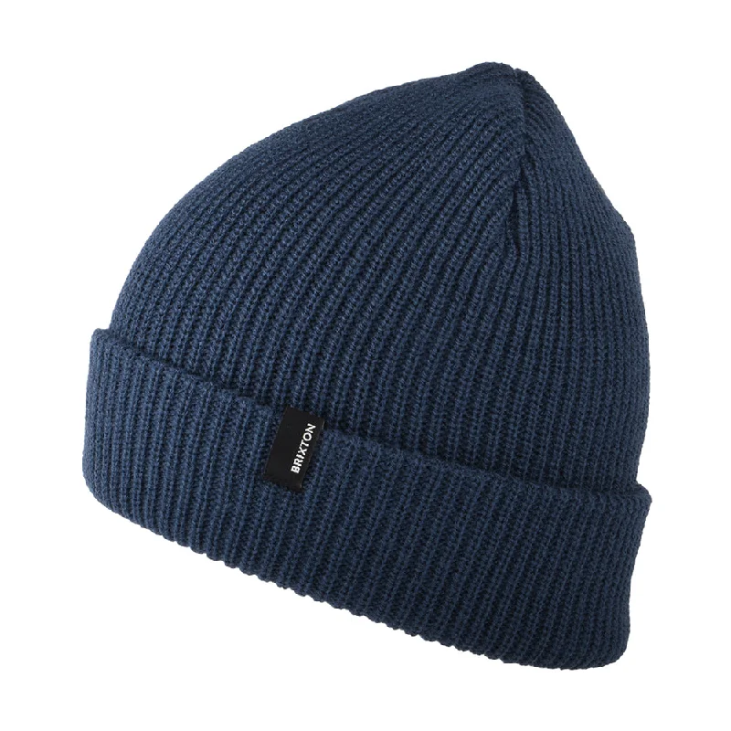 Casual denim cap for laid-back vibes -Brixton Hats Heist Cuffed Beanie Hat - Dark Denim