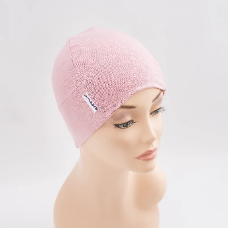 Embroidered sports cap for team pride display -Rose Pink Plain Chemotherapy Headwear