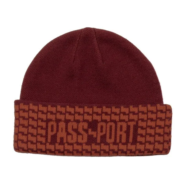 Sports cap with moisture-wicking fabric tech -Drain Beanie (Rust)