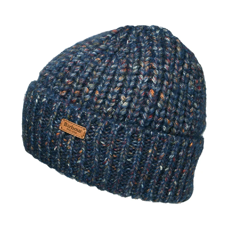 Embroidered sports cap for team pride display -Barbour Hats Greta Super Soft Chunky Beanie Hat - Blue