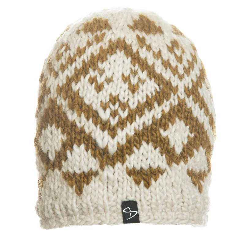 Graphic trucker cap for playful fashion flair -Calder Beanie in Chalk/Mustard