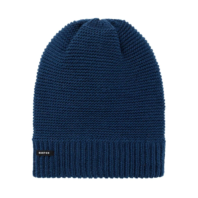 Premium leather cap with stitched logo detail -Burton Recycled Garter Stitch Beanie 2023 - Women's