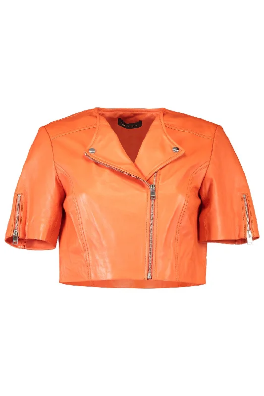 Kirsi Cropped Jacket - Spicy Orange