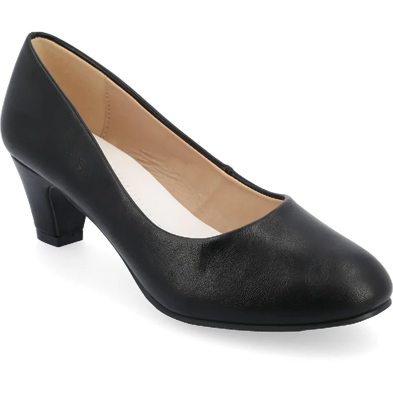 Ladies shoes featuring braided details are artsy -Journee Collection Womens Faux Leather Slip On Pumps