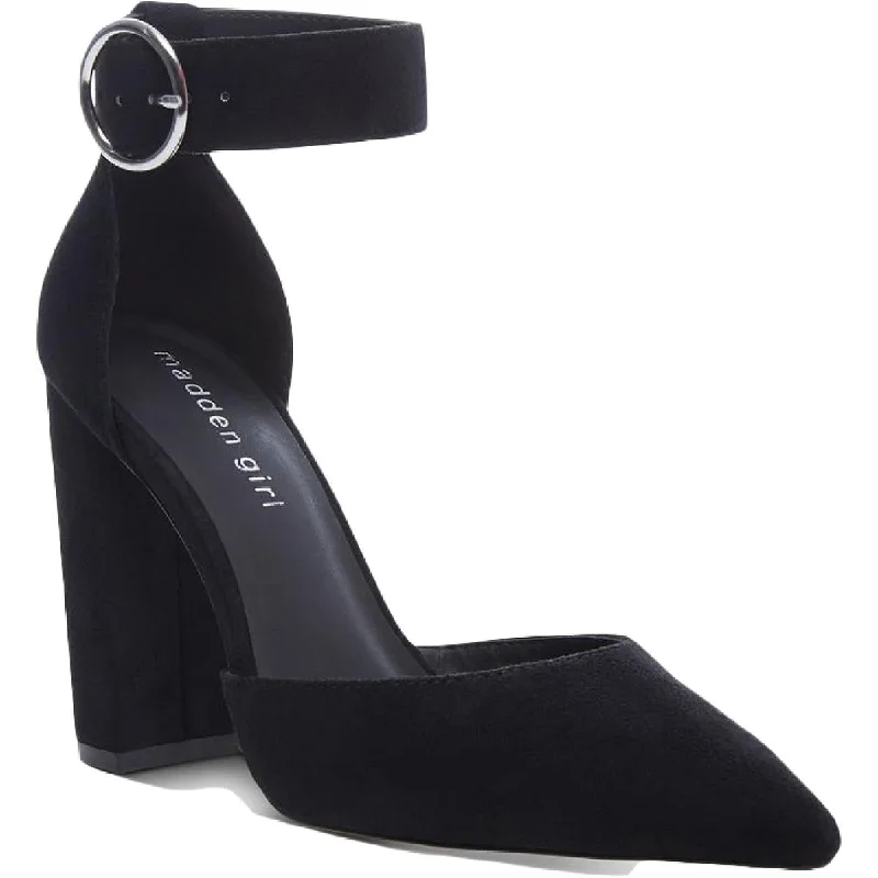 Ladies shoes with sleek lines look modern -Madden Girl Womens Saaxon Padded Insole Ankle Strap Pumps