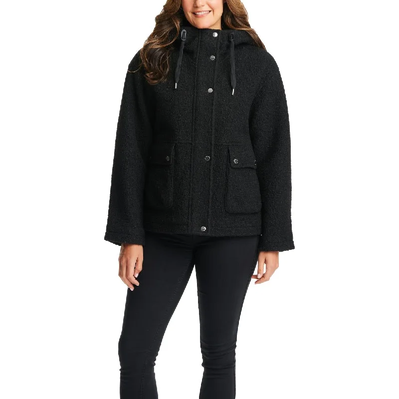 Designer Jackets for Luxury -Vince Camuto Womens Fleece Hooded Fleece Jacket