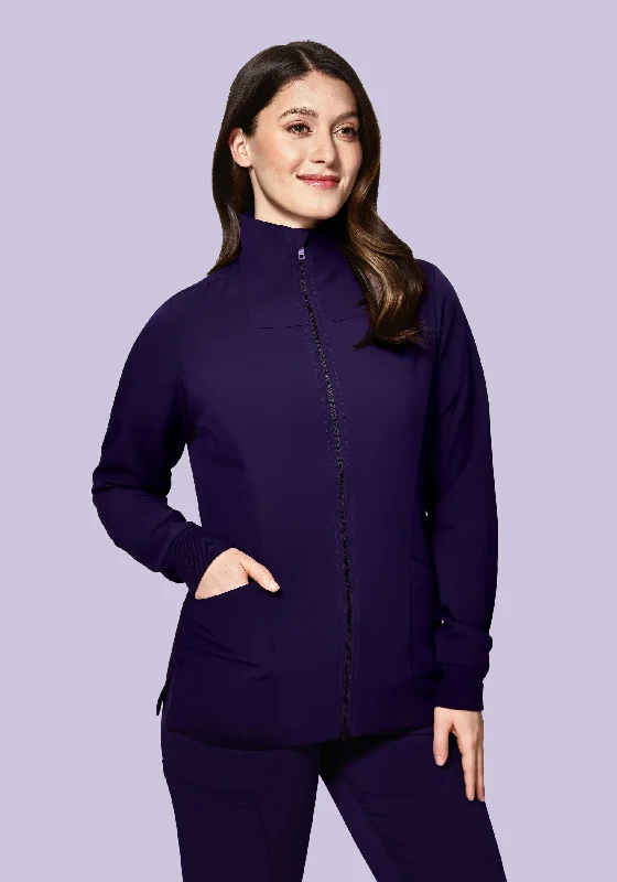 Cycling Jackets for Bike Rides -Women's Modern Scrub Jacket Eggplant