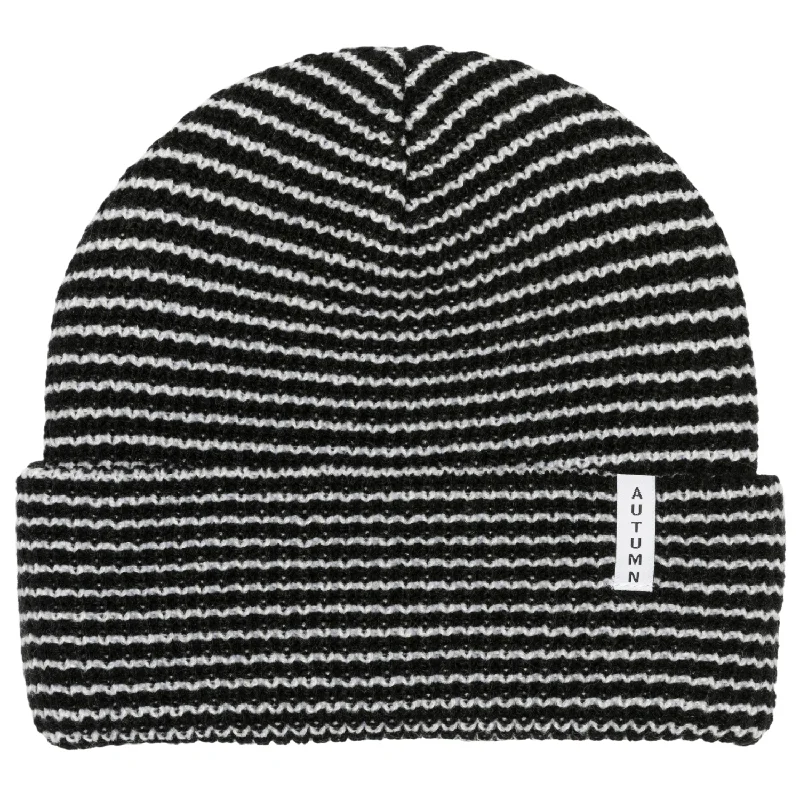 Premium leather cap with stitched logo detail -Autumn Stripe Youth Beanie 2024