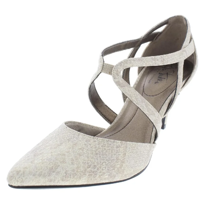 Ladies shoes featuring mirrored finishes dazzle bold -LifeStride Womens Seamless Caged Pumps