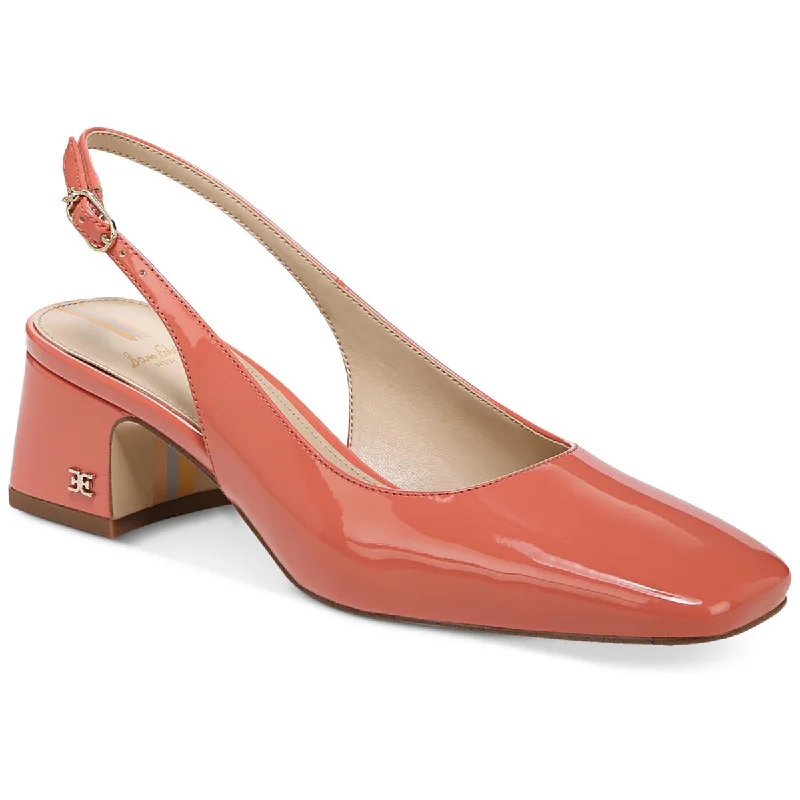 Ladies shoes featuring gemstone accents shine subtly -Sam Edelman Womens Terra Buckle Square Toe Pumps