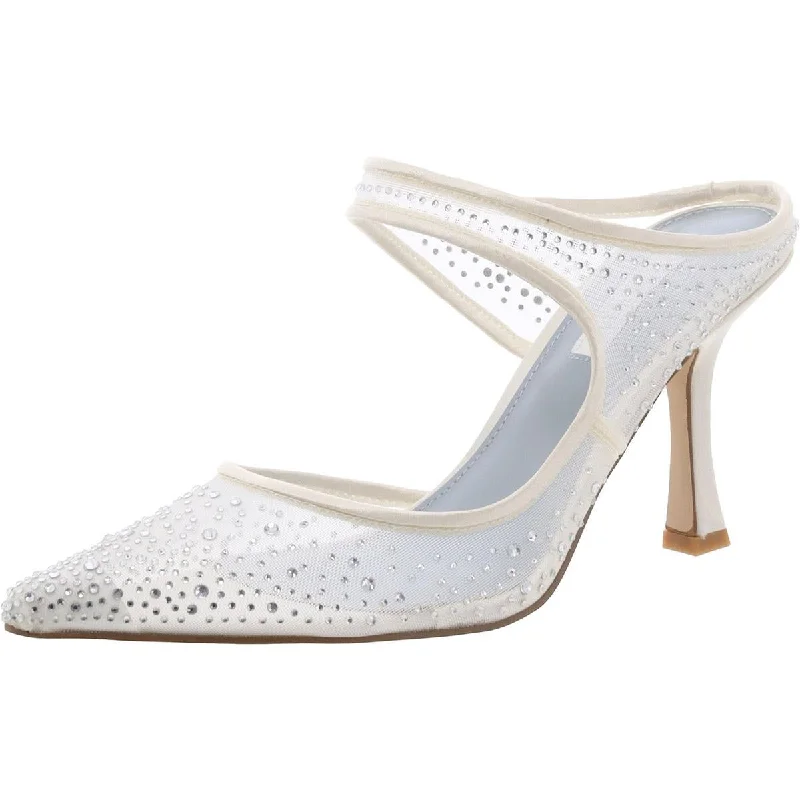 Ladies shoes for parties make bold statements -Nine West Womens WN Saren 2 Mesh Embellished Pumps