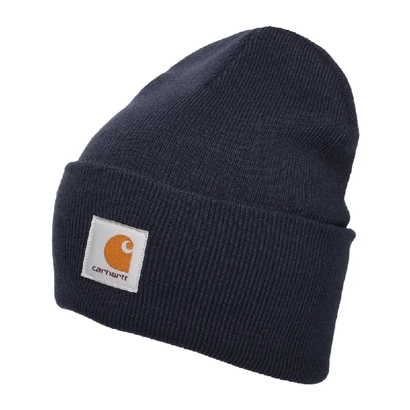 Adjustable strap cap for custom size comfort -Carhartt WIP Hats Watch Cap Beanie Hat - Dark Blue