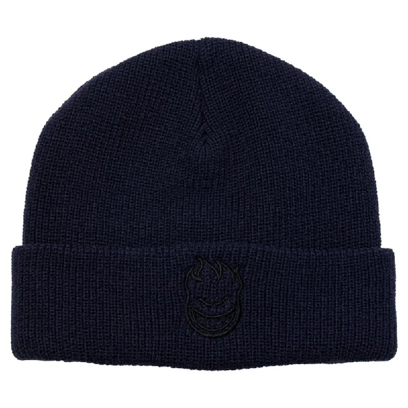 Vintage cap with distressed logo detail -Big Head Beanie (Navy/Black)