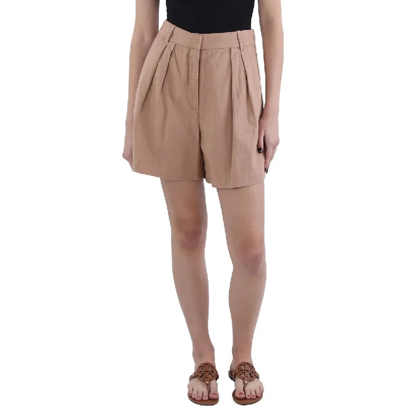 Chiffon Mini Dresses for Flowy Look -Abercrombie & Fitch Womens Linen Mini High-Waist Shorts