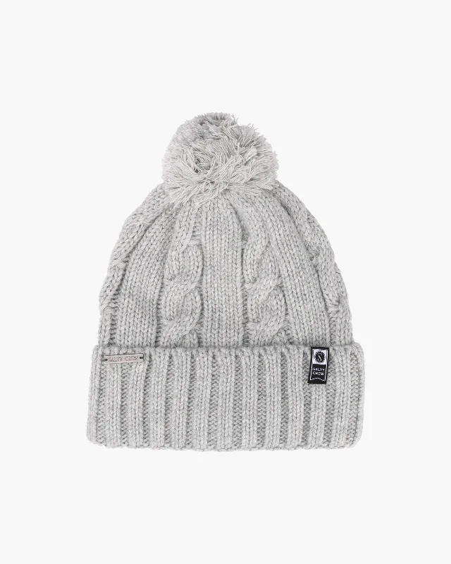 Premium cap with leather strap accent -Halyard Beanie - Athletic Heather