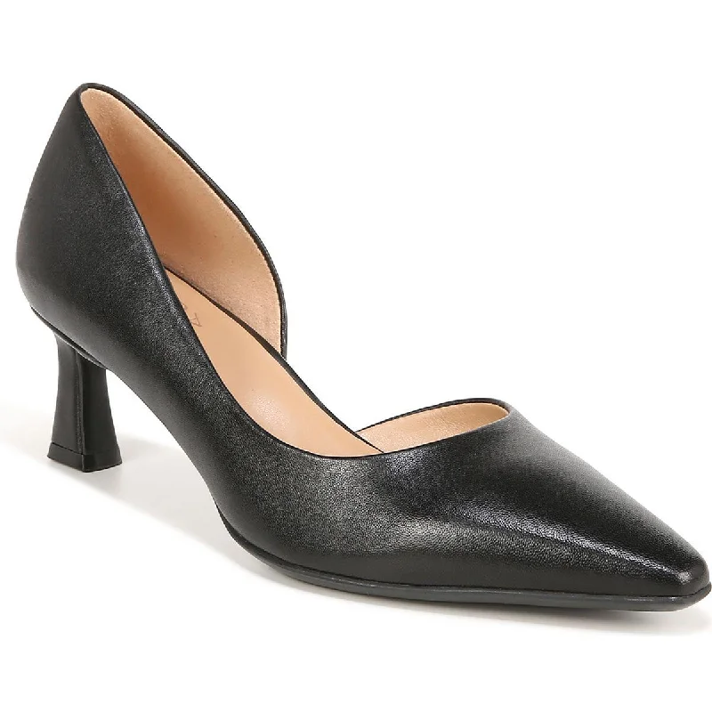 Ladies shoes with sturdy stitching last years -Naturalizer Womens Dalary Pump Leather Pumps D'Orsay Heels