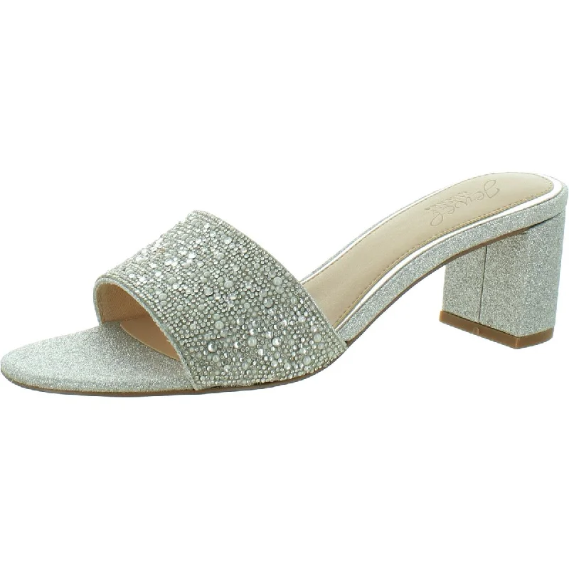 Ladies shoes for power dressing empower daily -Jewel Badgley Mischka Womens Shimmer Slide Pumps