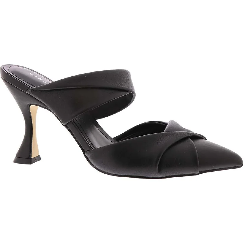 Ladies shoes for bridal parties shine bright -Marc Fisher Womens Heaton Faux Leather Pumps Mules