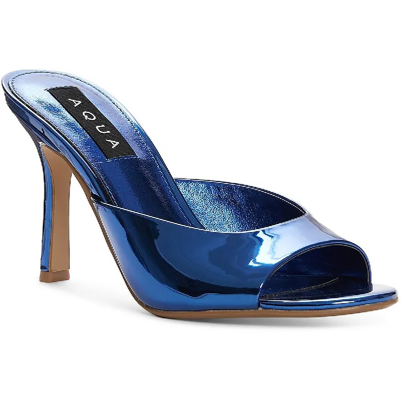 Ladies shoes with peep toes feel flirty -Aqua Womens AQ LUCID Open Toe Pumps Heels