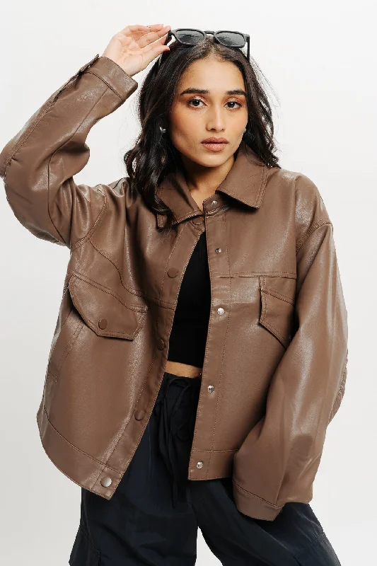 Blue Jackets for Classic -Brown Leather Jacket