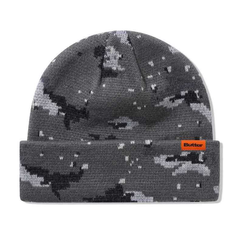 Designer trucker cap with signature brand patch -Butter Goods - Desert Camo Beanie Charcoal