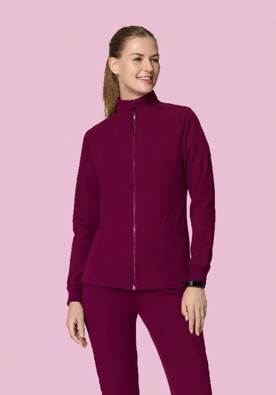 Branded Jackets for Quality -Women's Modern Scrub Jacket Sangria