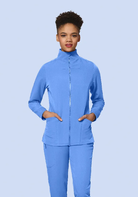 Lightweight Jackets for Easy Carry -Women's Modern Scrub Jacket Ceil Blue