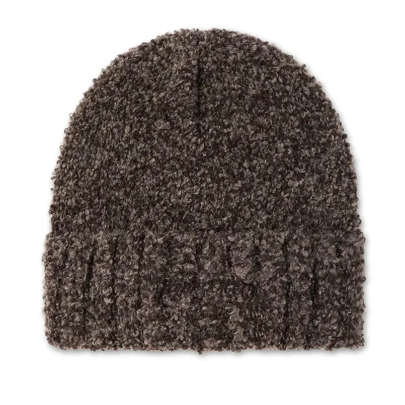 Premium snapback cap with flat bill design -Polar - Fluff Beanie Brown Melange