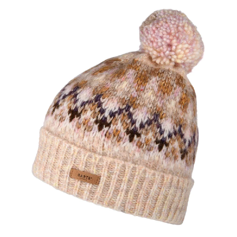 Designer trucker cap with signature brand patch -Barts Hats Renaa Recycled Bobble Hat - Light Brown