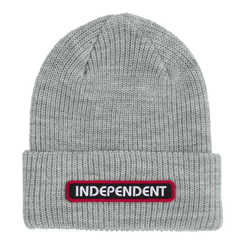 Vintage cap with distressed logo detail -Independent Trucks B/C Groundwork Beanie Long Shoreman Heather Grey Beanie