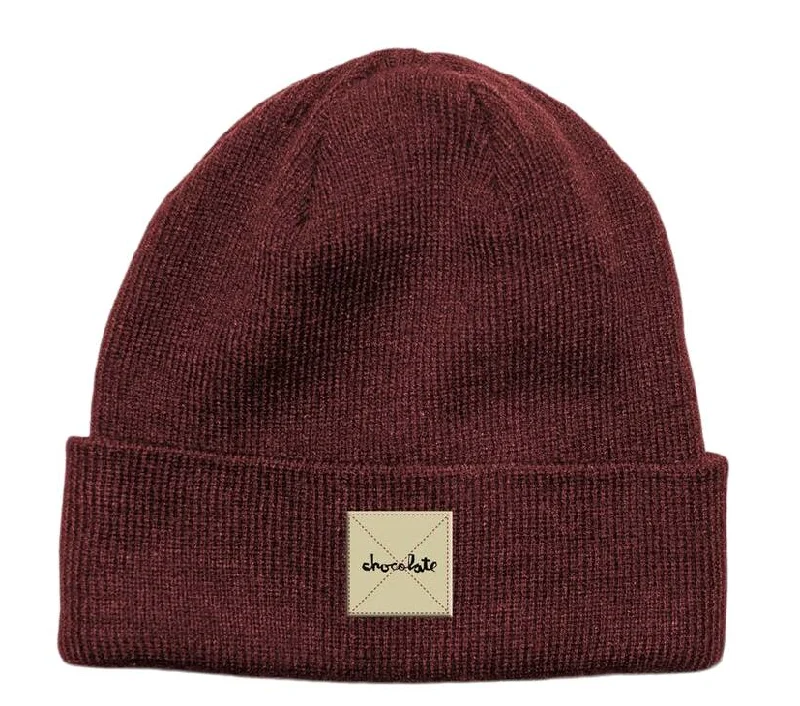 Retro cap with faded wash finish -Work Beanie (Burgundy)