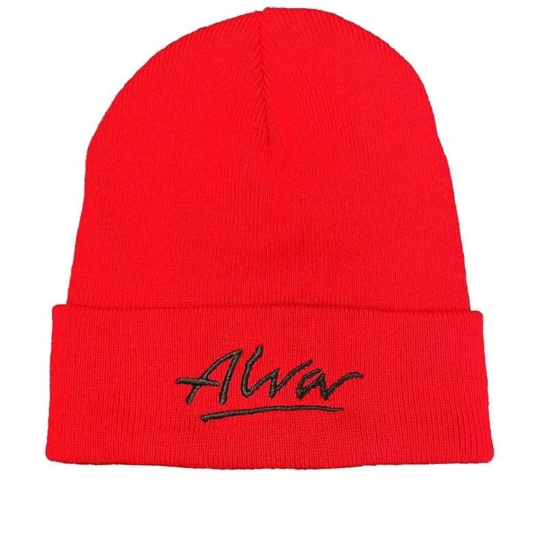 Trucker mesh cap for ventilated cool wear -Alva Skateboards RED OG Logo Beanie