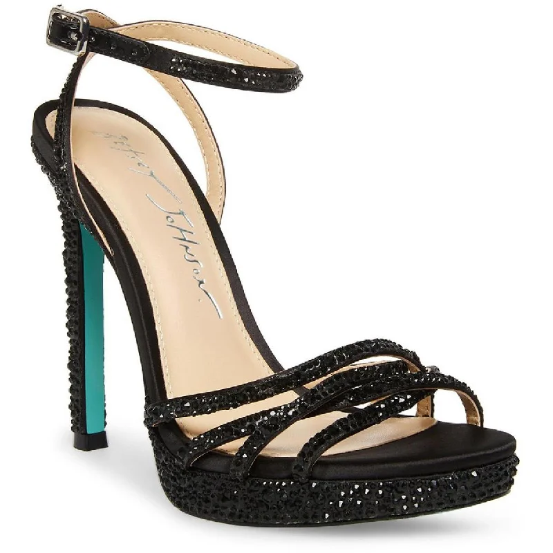 Ladies shoes featuring chenille textures are plush -Betsey Johnson Womens SBADDE Embellished Pumps