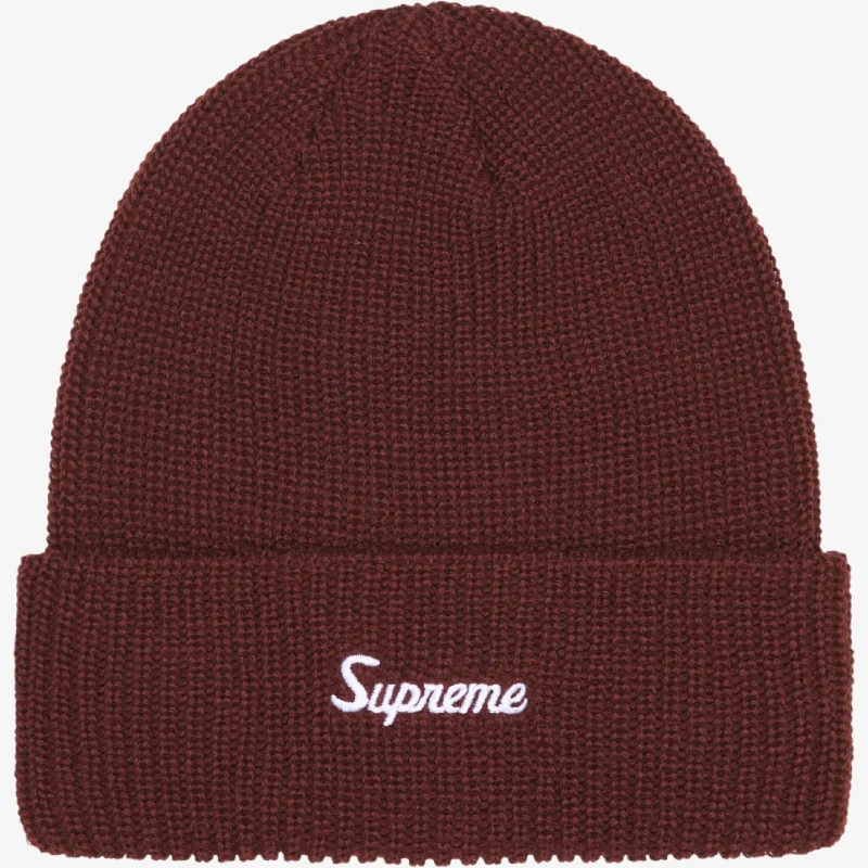 Camouflage cap with adjustable strap back -Supreme Loose Gauge Beanie Brown (FW24)