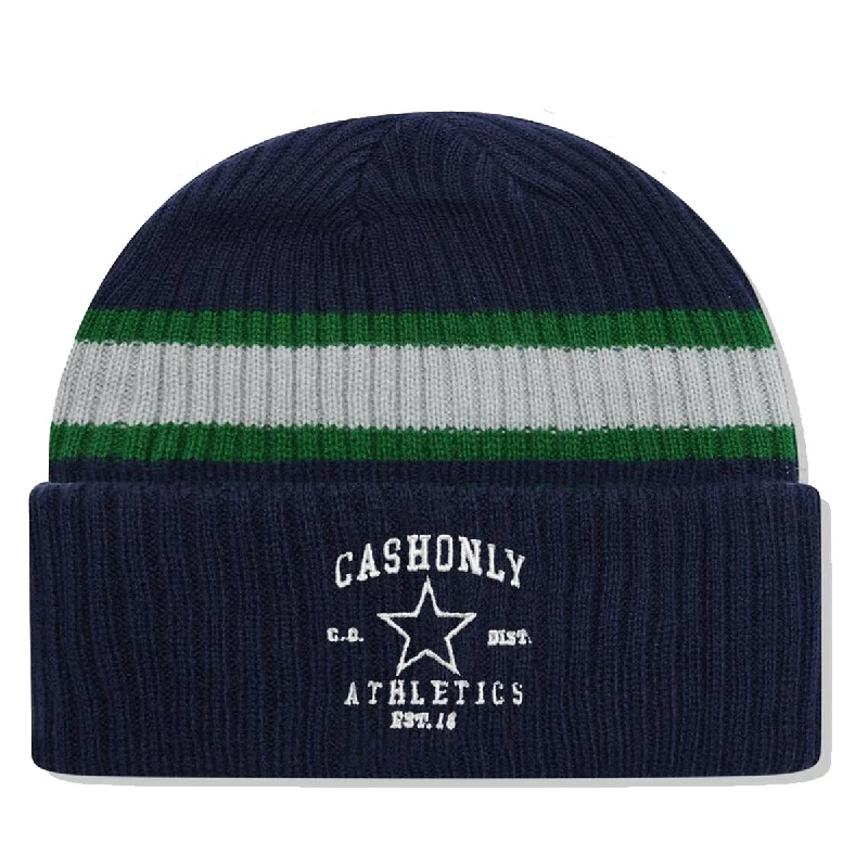 Premium leather cap for upscale casual looks -Cash Only - Athletics Beanie Navy