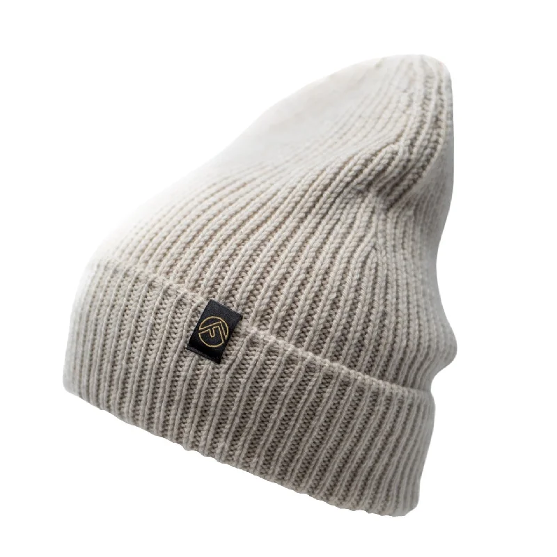 Premium cap with leather strap accent -Mohair Beanie