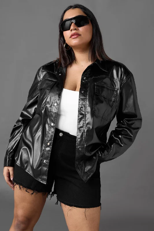 Hooded Jackets for Added Coverage -Curve Classic Black Leather Jacket