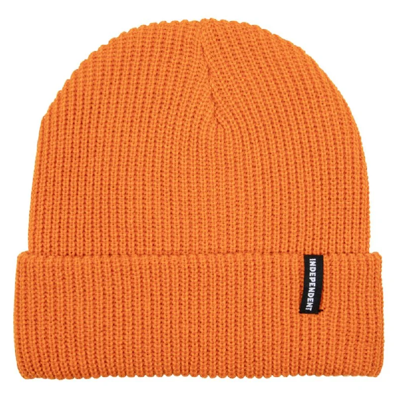 Cotton mesh cap for airy outdoor comfort -Baseline Beanie (Orange)