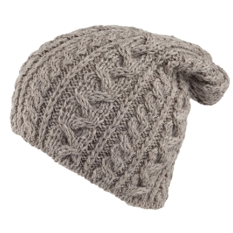 Durable dad cap for relaxed weekend outings -Highland 2000 English Wool Oversized Beanie Hat - Oatmeal