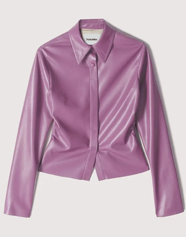 Travel Jackets for On-the-go -Super Pink Vegan Leather Shado Jacket