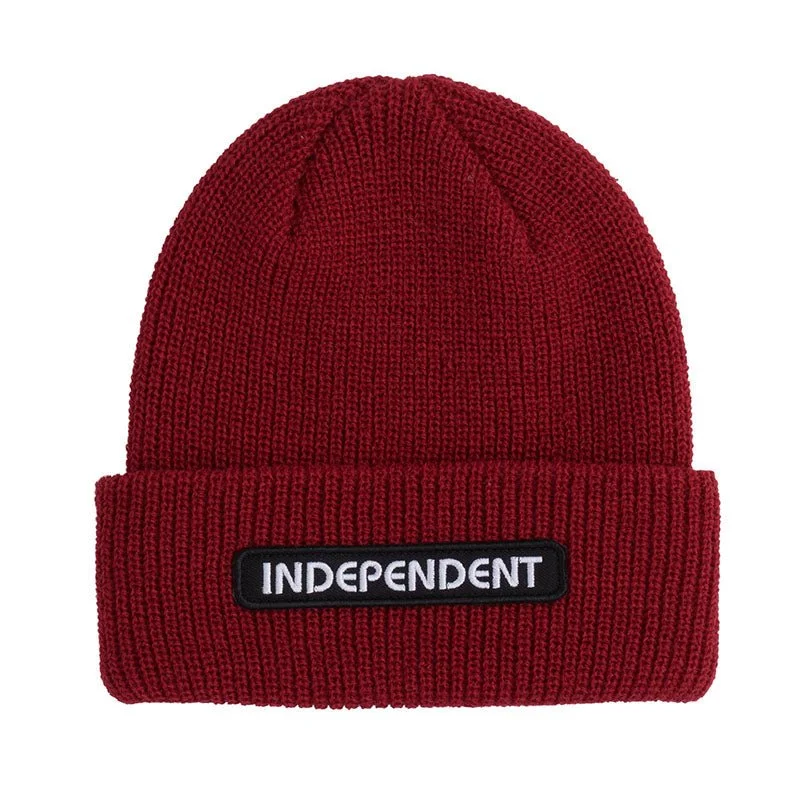 Embroidered sports cap for team pride display -Independent Trucks B/C Groundwork Beanie Long Shoreman Red Beanie