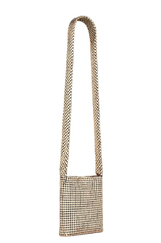 Mini Dresses for Business Lunches -Mini Pixel Bag - Gold