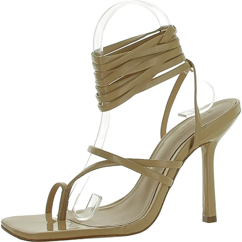 Ladies shoes featuring wooden heels are earthy -Schutz Womens Leather Square Toe Pumps