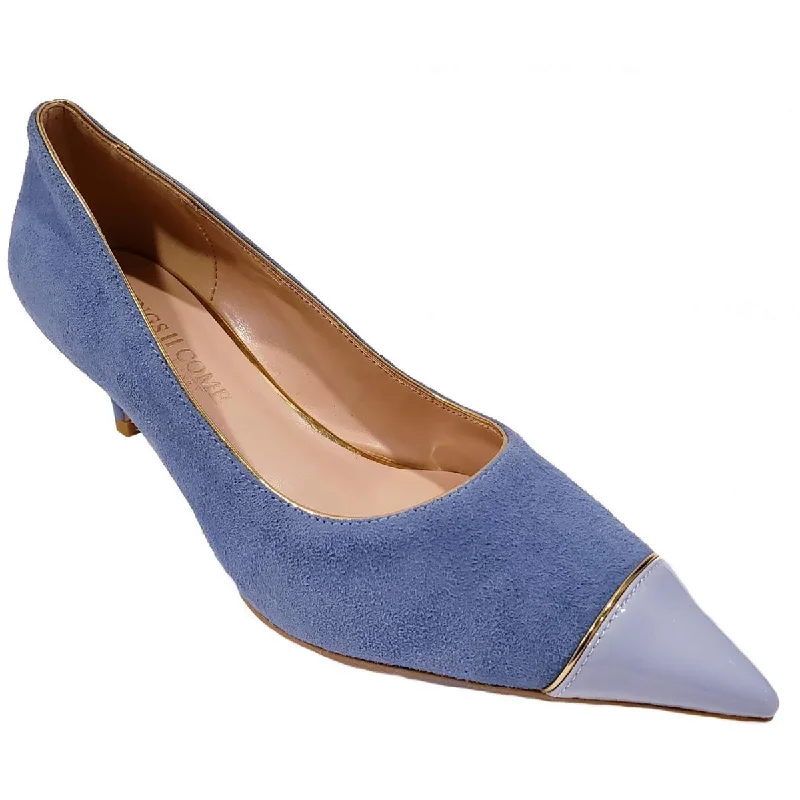 Ladies shoes with durable leather age well -Things II Come Womens Jacey Suede Slip-On Pumps