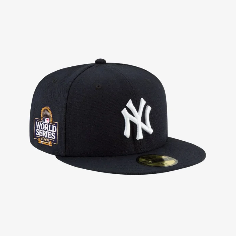 Soft cotton cap for all-day wear ease -New Era x MLB 'New York Yankees 2024 World Series' 59Fifty Patch Fitted Hat (FW24) 14668367