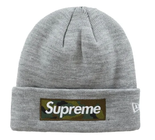 Durable dad cap for relaxed weekend outings -Supreme New Era Box Logo Beanie Heather Grey (FW23)